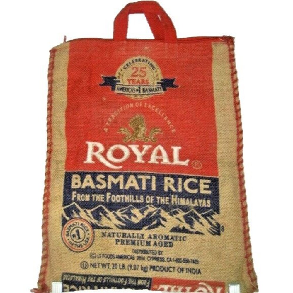 Burlap Shopping Beach Tote Grocery Bag Made From 20# Rice Bag Zip Top sz 14x18